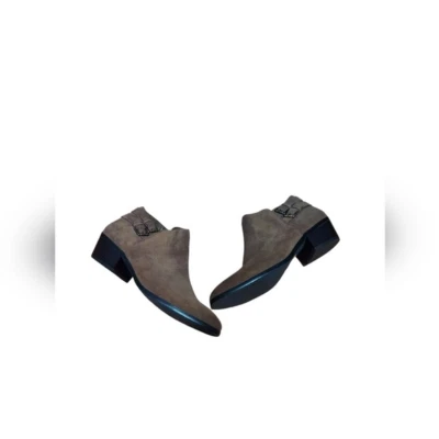 Sam Edelman Botas Pétalo 9 Gamuza Marrón Cremallera Hebilla Cuero Occidental Country Boho Foto 1 de 4