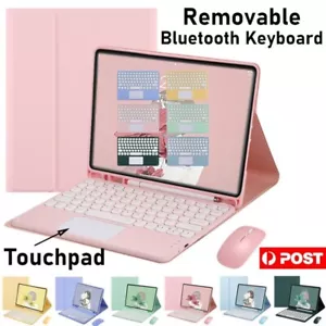 For Samsung Galaxy Tab A9 /A9 Plus Bluetooth Keyboard Flip Leather Case Cover - Picture 1 of 34