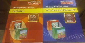 McDougal Littell Algebra Pre-advanced Placement & Activities SAMPLERS Homeschool - Picture 1 of 3
