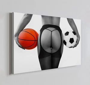 Sexy Woman With Balls Canvas Print Wall Art, Home Decor Wall Hanging - Picture 1 of 10
