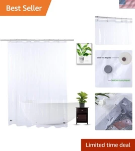 Shower Curtain Liner 74 inches Long, EVA Heavy Duty Longer Bath Clear Shower ... - Picture 1 of 7