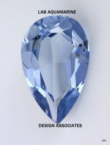 СДЕЛАННЫЙ ЧЕЛОВЕКОМ АКВАМАРИН 8X6 ММ ГРУШЕВИДНАЯ ОГРАНКА ВЫДАЮЩИЙСЯ ЦВЕТ AAA - Изображение 1 из 1