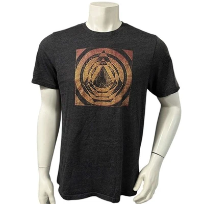 Volcom Men’s T-Shirt Gray Yellow Logo Short Sleeve L - Image 1 of 4