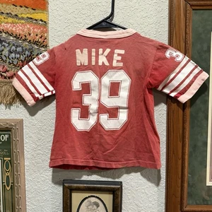 Vintage 60s RARE Football Sports Double Sided Jersey Mike 39 Size Kids 6 - Bild 1 von 6