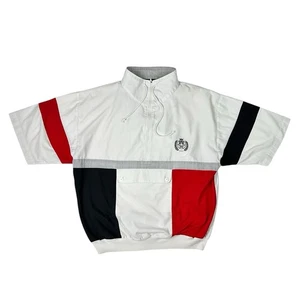 Camisa Pullover Vintage Alan Sport Colorblock Media Cremallera Años 90 Cresta Logo Mediana - Imagen 1 de 5