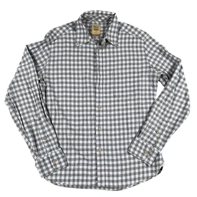 Bills Khakis Button Down Shirt Mens Trim Fit Grey Check Shirt Sz Medium - Image 1 of 4