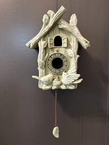 Vintage Vogelhaus Kuckucksuhr Motiv mit Hintertür - Bild 1 von 8