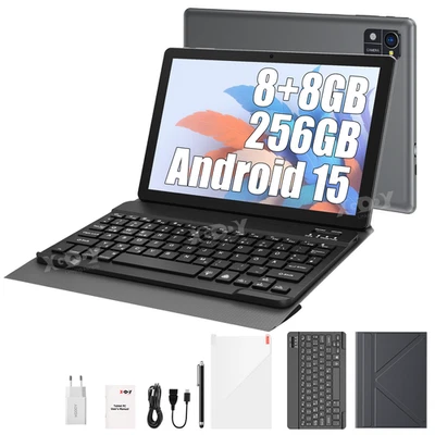 10,1" Tablet 16GB RAM 256GB ROM Android 15 Octa-Core 7000mAh Neu 1280*800 Tab PC - Bild 1 von 4