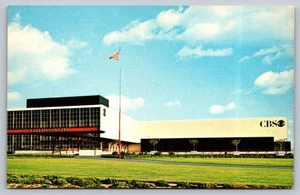 Cartolina d'epoca CBS Television City Hollywood California in lino - Foto 1 di 2