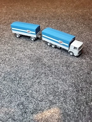 Wiking MAN  HO 1/87 Truck & Tarped Trailer SCHNNEL & GUT LONG DISTANCE  Unboxed  - Image 1 of 4