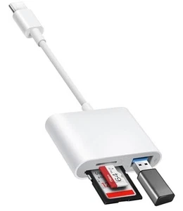 USB C to SD Card Reader, SD Card Adapter with SD MicroSD USB 3 Ports, USBC - Picture 1 of 7