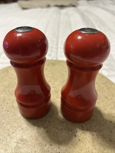 Vintage Trudea Madison (rot) Salz und Pfefferstreuer 4 1/2 Zoll - Bild 1 von 6