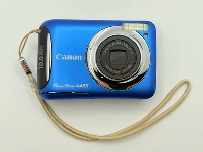 Canon PowerShot A495 10MP Compact Digital Camera Blue Tested  A+ - Image 1 of 4