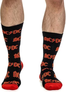 Calzini AC/DC Buona Fortuna Stampa Rossa Unisex 1 Paio Calzino Scarpa Adulto Taglia 5-9 - Foto 1 di 11