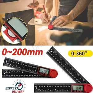 Digitaler Winkelsucher Winkelmesser (8 Zoll/200 mm) Messlineal mit LCD-Display - Bild 1 von 10