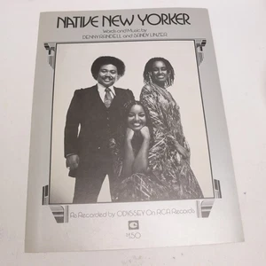 Native New Yorker Piano Voice Sheet Music Randell/Linzer 1977 Unichappell - Picture 1 of 4