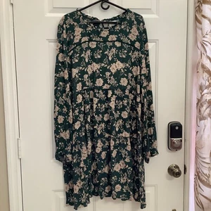Abito a strati Knox rosa verde marrone floreale boho babydoll donna taglia XXL contadino nuovo con etichette - Foto 1 di 10