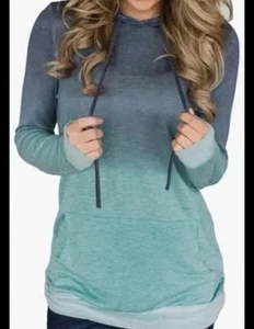Barlver Women's Hoodies Long Sleeve Sweatshirts Cowl Neck Drawstring Med📦 - Picture 1 of 8