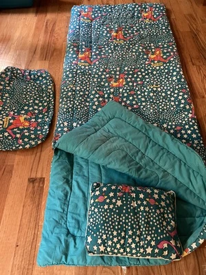 Vintage Peter Max Sleeping Bag Pillow Case Pop Art Blue Stars Hippie Bed 60s 70s - Image 1 of 4