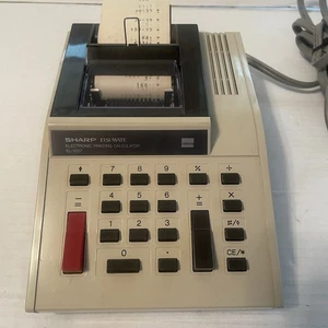 Sharp EL-1057 Desktop Calculator Two-Color Printing Vintage Office ELSI-MATE - Picture 1 of 9