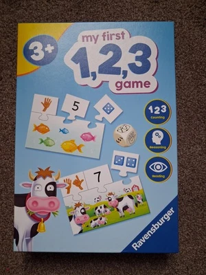 My First 1,2,3 Game Ages 3+ Ravensburger 1-4 Players Educational counting game - Image 1 of 3