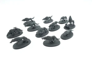 Dire Wolves [x11] Soulblight Gravelords [Warhammer Age of Sigmar] Primed - Picture 1 of 2