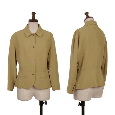 Jean Paul GAULTIER FEMME 羊毛 Soutien 领 Snap 夹克 尺寸 40(K-158086) — 第 1/4 张图片