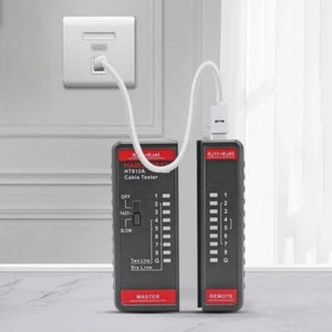 RJ45 RJ11 Network Cable Tester LAN Wire Test Tool Ethernet Wire Test Tool - Afbeelding 1 van 7