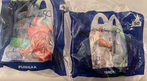 2021 Pumbaa Timon McDONALD'S WALT DISNEY WORLD 50th ANNIVERSARY TOYS #46 #50 NEW - Picture 1 of 1