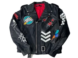 Hudson NYC Synthetic Leather Biker Jacket - Picture 1 of 11