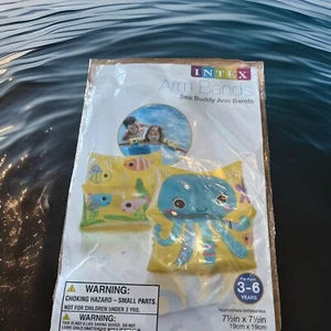 Intex Inflatable Sea Buddy Arm Bands Kids Safety Pool 7 x7 Inch Training Aid - Picture 1 of 11