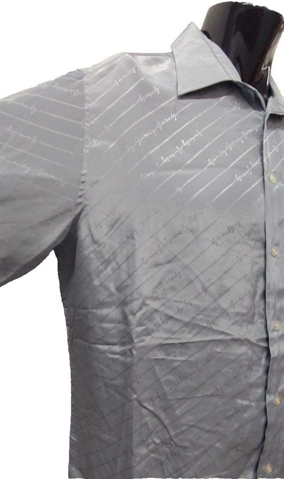 GIVENCHY Men's Shirt 1970s Chesa Signature Logo Button Down Periwinkle Chest 50" - Image 1 of 4