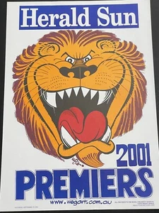 AFL BRISBANE LIONS 2001 PREMIERS WEG BLACK JONATHAN BROWN RICH NEALE - Bild 1 von 1