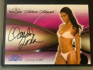 2008 Benchwarmer CLAUDIA JORDAN Signature #10 Black Ink Autograph APPRENTICE 💗