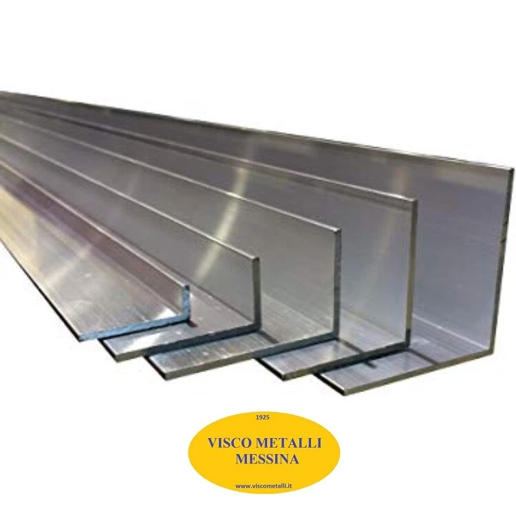 Barra Profilo Angolare Alluminio Anticorodal estruso lega 6060 mm 50x50x2 mt 2  - Immagine 1 di 1