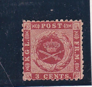 (danish w.india)1872 Sc 3 ,perf.12.1/2 ,mint no gum u1998 - Picture 1 of 3
