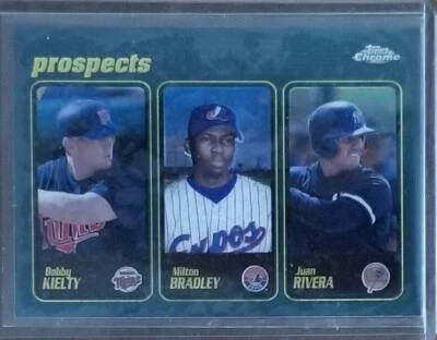 2001 Topps Chrome Prospects #301 B Kielty/M Bradley/J Rivera Baseball Card  - Image 1 of 2