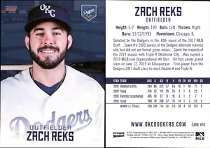 Zach Reks 2021 Choice Oklahoma City Dodgers #19 RC *AutographDen* FREE SHIP - Picture 1 of 1