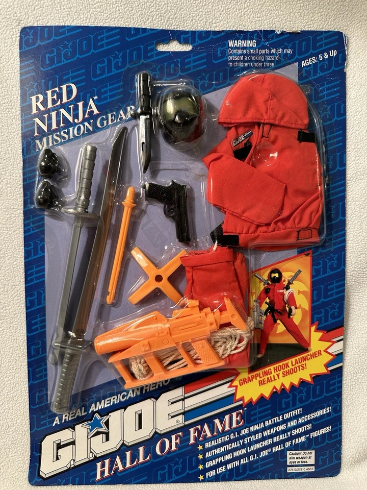 Gi Joe Hall of Fame Red Ninja Mission Gear 1993 #27513