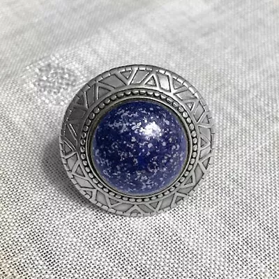 Большое перуанское кольцо Silpada R3270 из стерлингового серебра 925 пробы с лазуритом размер 6  - Изображение 1 из 4