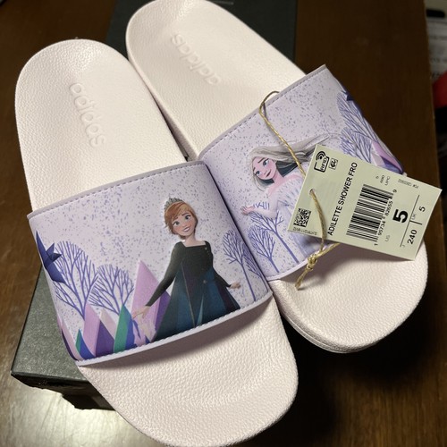 Adidas Adilette Shower Frozen K Slide nuova con etichette taglia 5