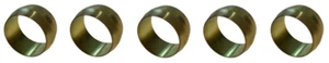 5-PK Brass 7/8" ID Compression Sleeve Ferrules Fits Tube Measuring 7/8" OD - Picture 1 of 5