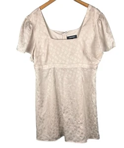 Modcloth White Polka Dot Satin Mini Dress Size XL - Picture 1 of 9
