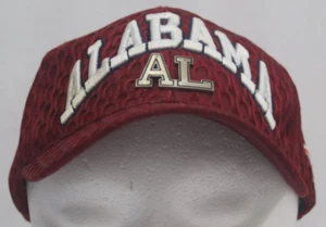 Alabama Marea Carmesí Sombrero Gorra Rollo Marea Fútbol SEC Malla En relieve Metal A - Imagen 1 de 7