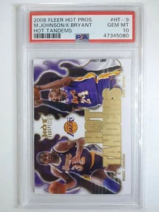 2008 Fleer Hot Tandems Kobe Bryant & Magic Johnson #HT9 - PSA 10 (POP 20) - Bild 1 von 3