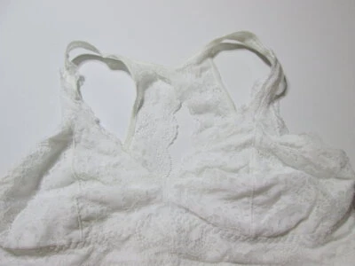 Sujetador Felina Talla S Blanco Inalámbrico Sin forro Espalda de Corredor Ajustable de Encaje Foto 1 de 4