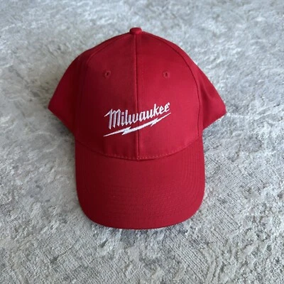 Gorra de béisbol ajustable con logotipo bordado Milwaukee Power Tools roja nueva Foto 1 de 4