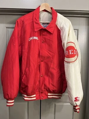 VTG Cincinnati Reds Starter Jacket Sz Large Diamond Collection Made in USA - Image 1 of 4