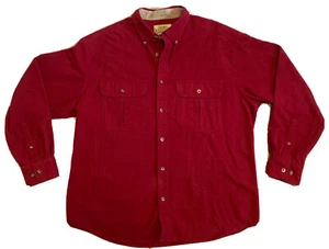 Cabela’s rot Hirschleder weiches Sämisch Knopfleiste Langarm Hemd Herren Large - Bild 1 von 8