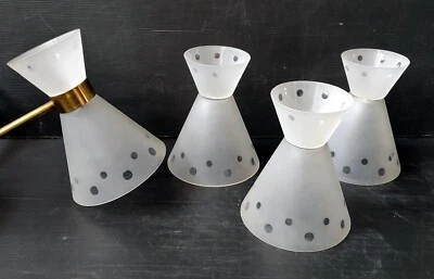 Lighting Diabolo 4 Tulipe Glass Stilnovo For Chandelier Or Bracket Design 1950 - Image 1 of 4